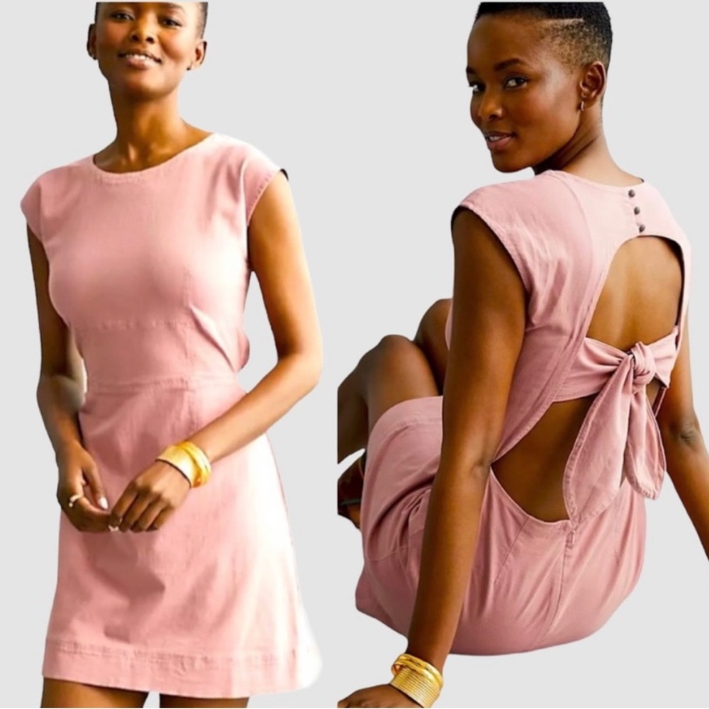 NWT Anthropologie Tie-back Utility Mini Dress, Sz 8
